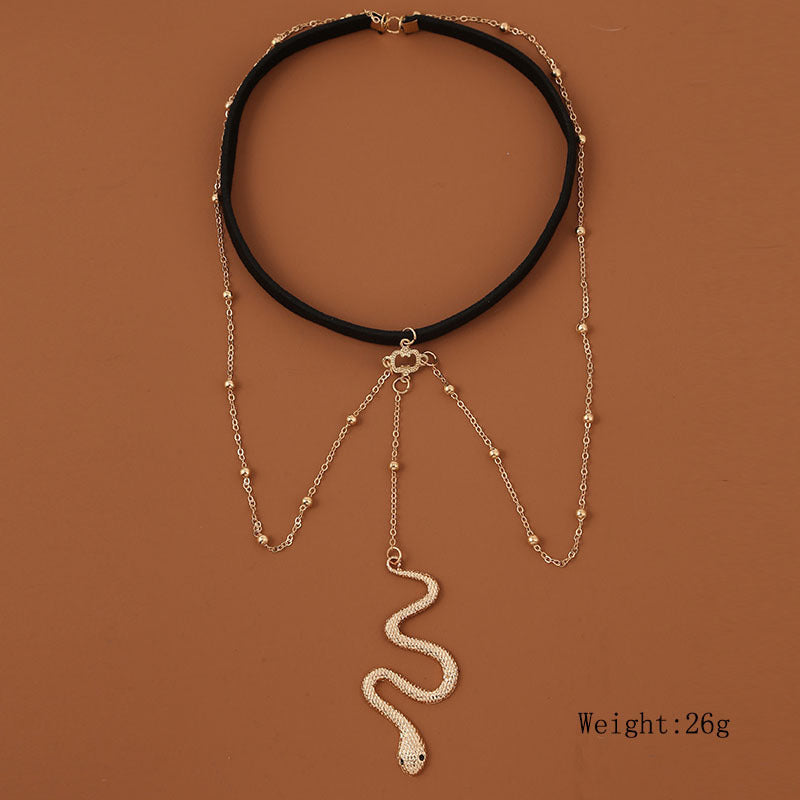 Radiant Snake Thigh Chain - Elegant Body Accessory - Koyers