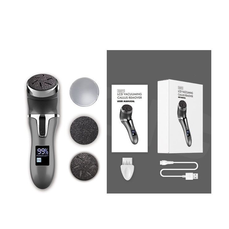 Rechargeable Electric Foot Scrubber – LCD Callus Remover with Vacuum & Waterproof Design