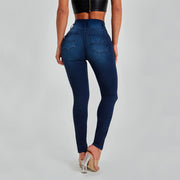 High Waist Skinny Jeans til kvinder – Strækbare formende bukser med hofte-løft