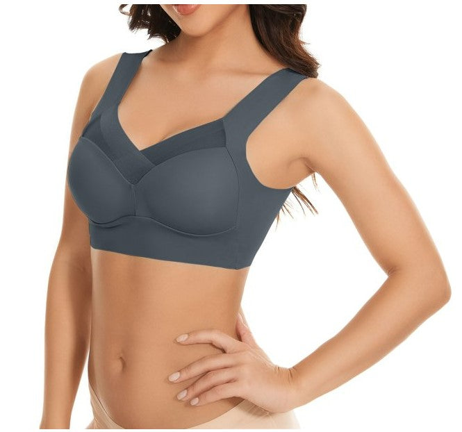 No Underwire Padded Push Up Soft Back Seamless Bra - Koyers