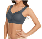 No Underwire Padded Push Up Soft Back Seamless Bra - Koyers