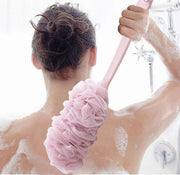 Long Handle Bath Shower Brush – Soft Mesh Back Scrubber for Gentle Exfoliation