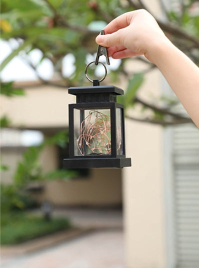 Solar Candle Lantern – Warm Light with LED Candle or Warm Light with String Lights