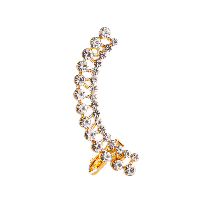 Fashion Star Flower Crystal Ear Clip Earrings - Koyers