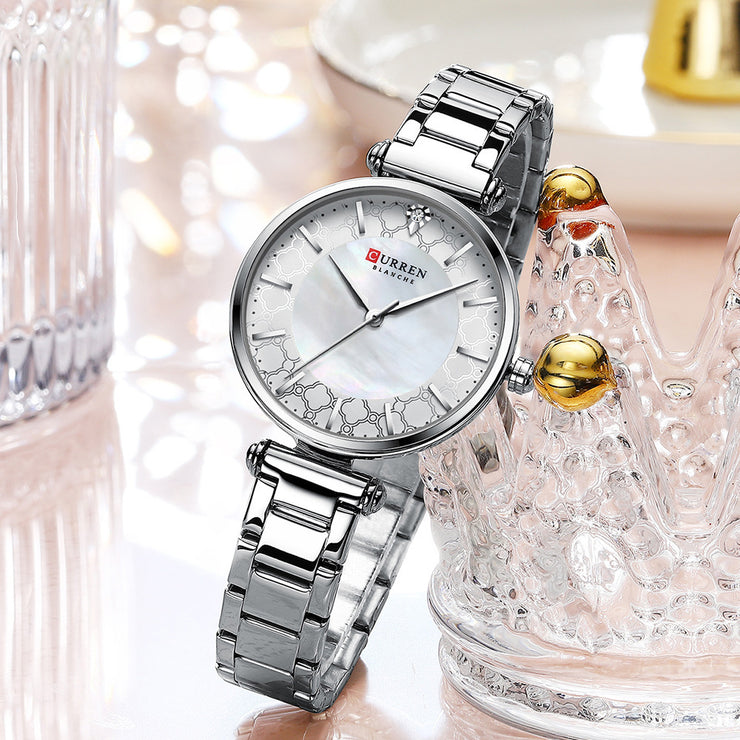 Simple Women’s Quartz Watch – Elegant Small Steel Casual Watch in Multiple Colors