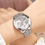 Luxury Rose Gold Women’s Casual Watch – Elegant Steel Strap Quartz Timepiece