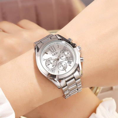 Luxury Rose Gold Women’s Casual Watch – Elegant Steel Strap Quartz Timepiece