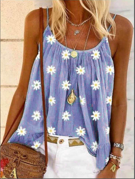 Dainty Daisy Print Boho Blouses - Koyers