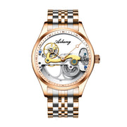 Automatic Mechanical Watch – Creative Hollow Design Men’s Luminous Sports Watch with Silicone or Steel Band