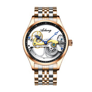 Automatic Mechanical Watch – Creative Hollow Design Men’s Luminous Sports Watch with Silicone or Steel Band