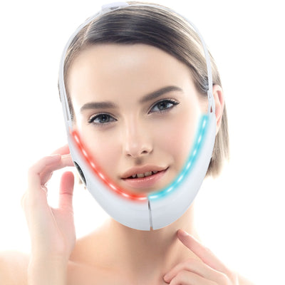 Multifunctional Facial Lifting & Thinning Device – LED Light Therapy & Vibration Face Massager