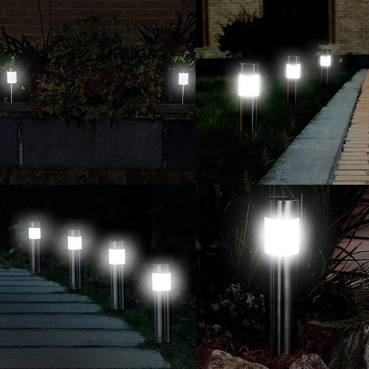 Solar Cylindrical Lawn Light – Waterproof Metal Outdoor LED Garden Lamp