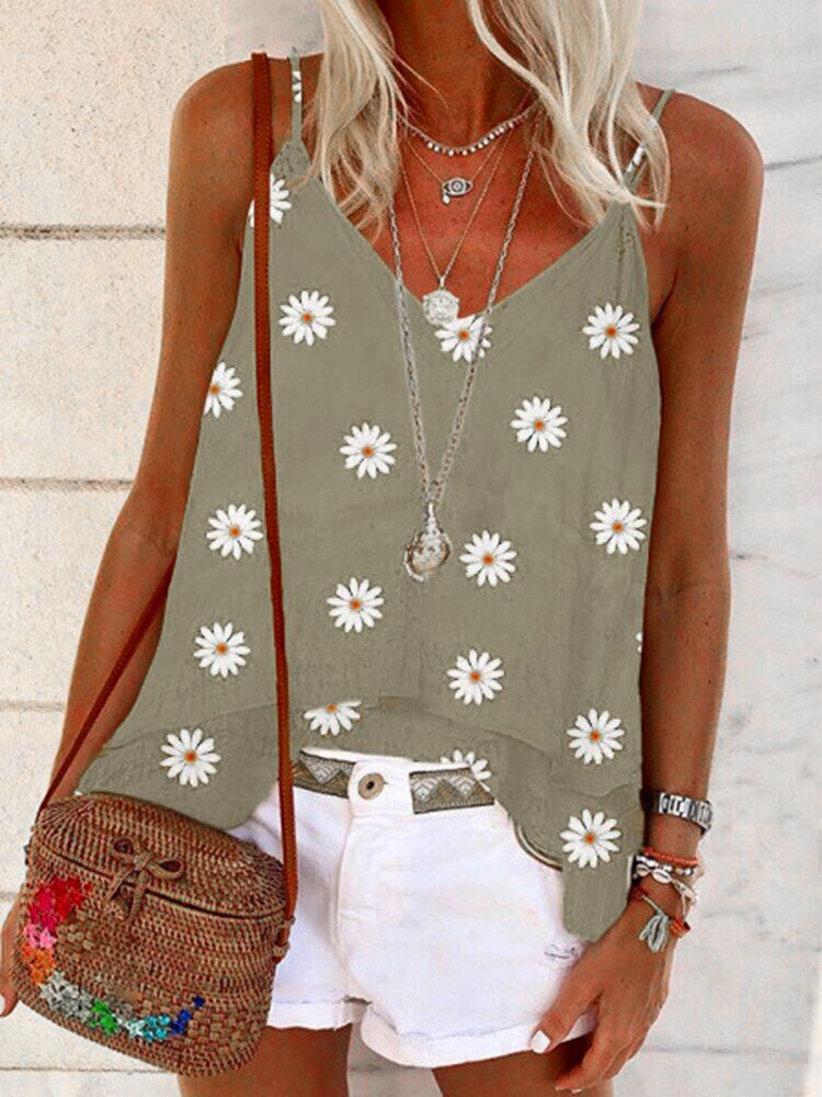 Dainty Daisy Print Boho Blouses - Koyers