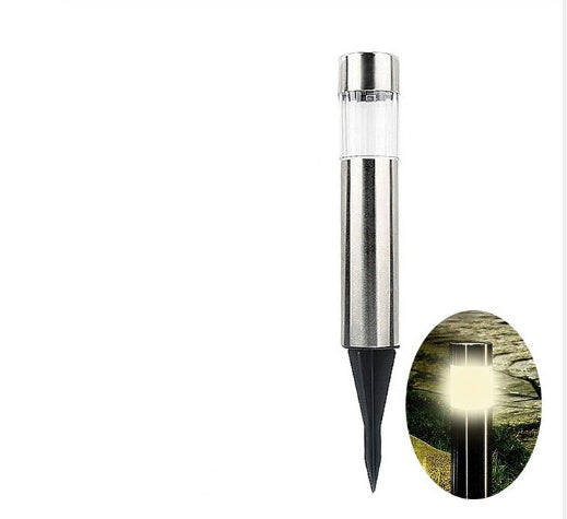 Solar Cylindrical Lawn Light – Waterproof Metal Outdoor LED Garden Lamp