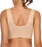 No Underwire Padded Push Up Soft Back Seamless Bra - Koyers
