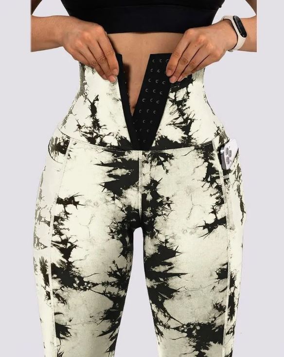 Tummy Control & Body Shaping Corset Leggings With Pocket - Koyers