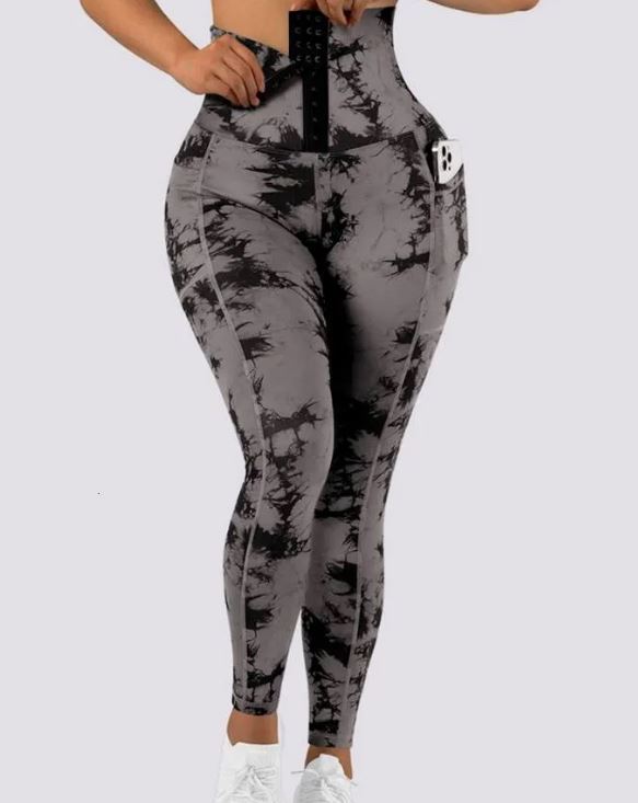 Tummy Control & Body Shaping Corset Leggings With Pocket - Koyers