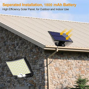 106LED Solar Wall Lamp – Outdoor Waterproof Security Light with Remote Control