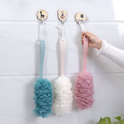 Long Handle Bath Shower Brush – Soft Mesh Back Scrubber for Gentle Exfoliation