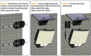 106LED Solar Wall Lamp – Outdoor Waterproof Security Light with Remote Control