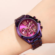 Luxury Rose Gold Women’s Casual Watch – Elegant Steel Strap Quartz Timepiece