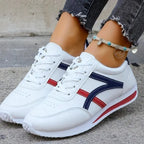 Women's Preppy Lace-Up Comfort Sneakers