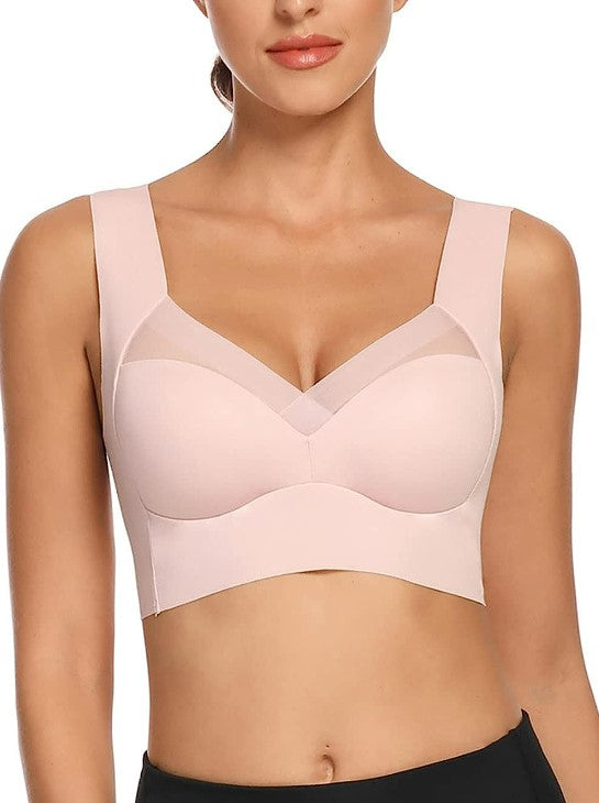 No Underwire Padded Push Up Soft Back Seamless Bra - Koyers