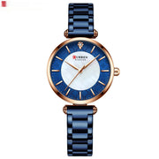 Simple Women’s Quartz Watch – Elegant Small Steel Casual Watch in Multiple Colors