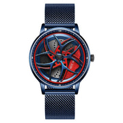 Wheel Series Rotating Men’s Quartz Watch – Stylish Waterproof Timepiece with Metal, Leather, or Steel Strap Options