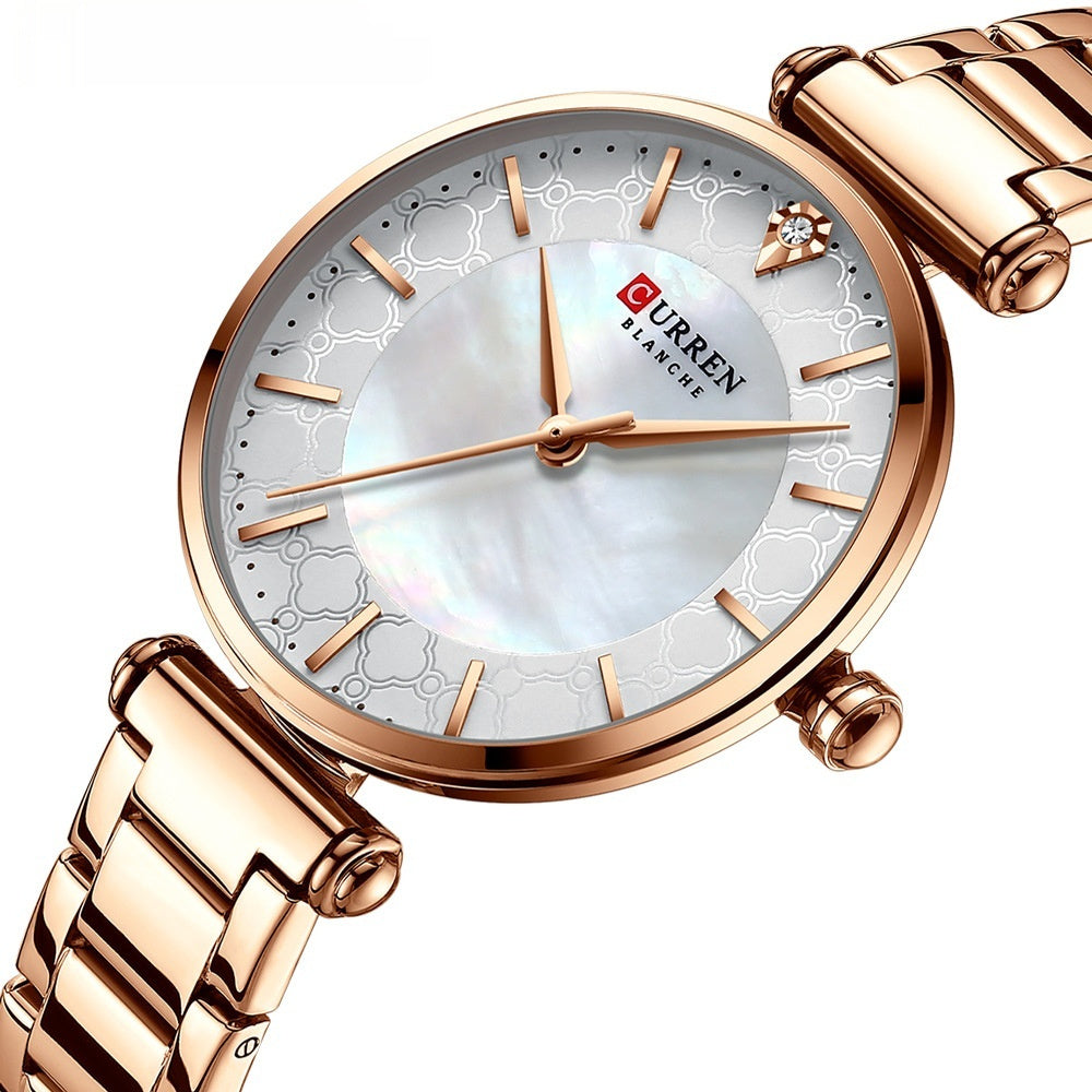 Simple Women’s Quartz Watch – Elegant Small Steel Casual Watch in Multiple Colors
