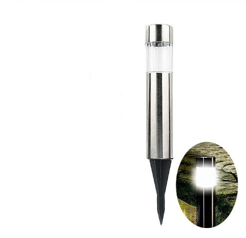 Solar Cylindrical Lawn Light – Waterproof Metal Outdoor LED Garden Lamp