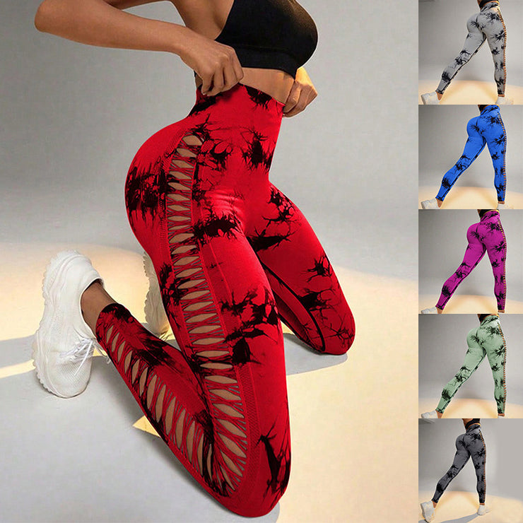 High Waist Tie Dye Yoga Pants