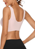 No Underwire Padded Push Up Soft Back Seamless Bra - Koyers