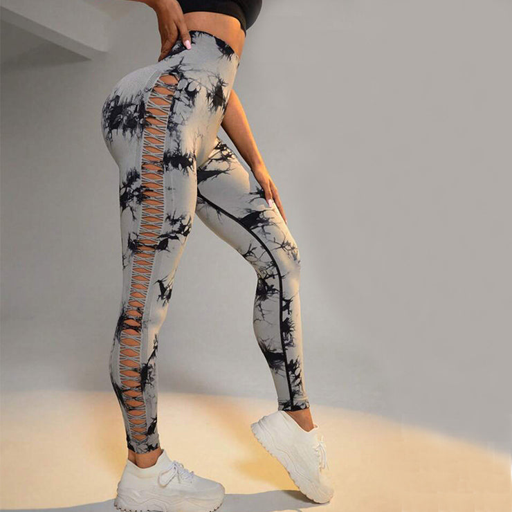 High Waist Tie Dye Yoga Pants