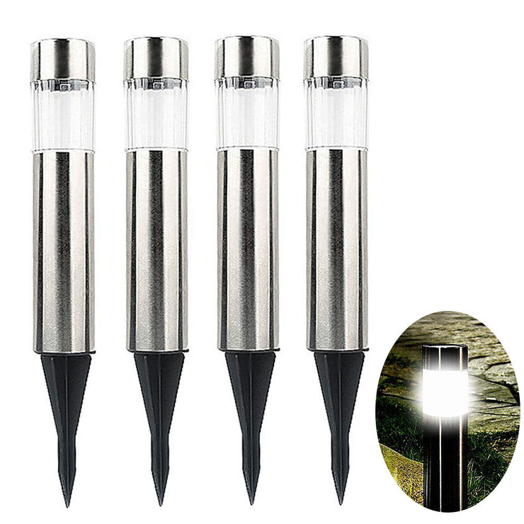 Solar Cylindrical Lawn Light – Waterproof Metal Outdoor LED Garden Lamp