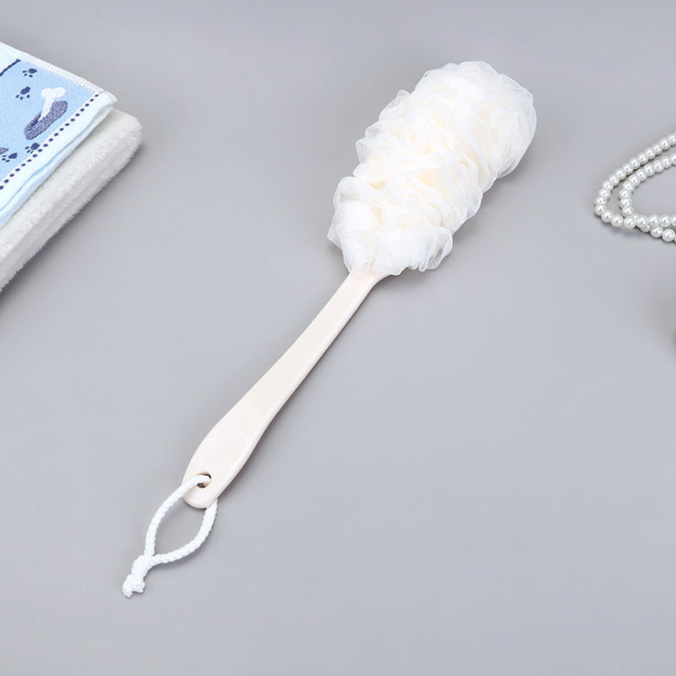Long Handle Bath Shower Brush – Soft Mesh Back Scrubber for Gentle Exfoliation