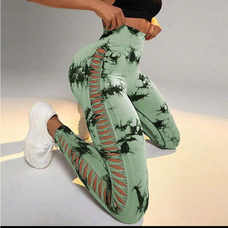 High Waist Tie Dye Yoga Pants