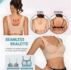 No Underwire Padded Push Up Soft Back Seamless Bra - Koyers