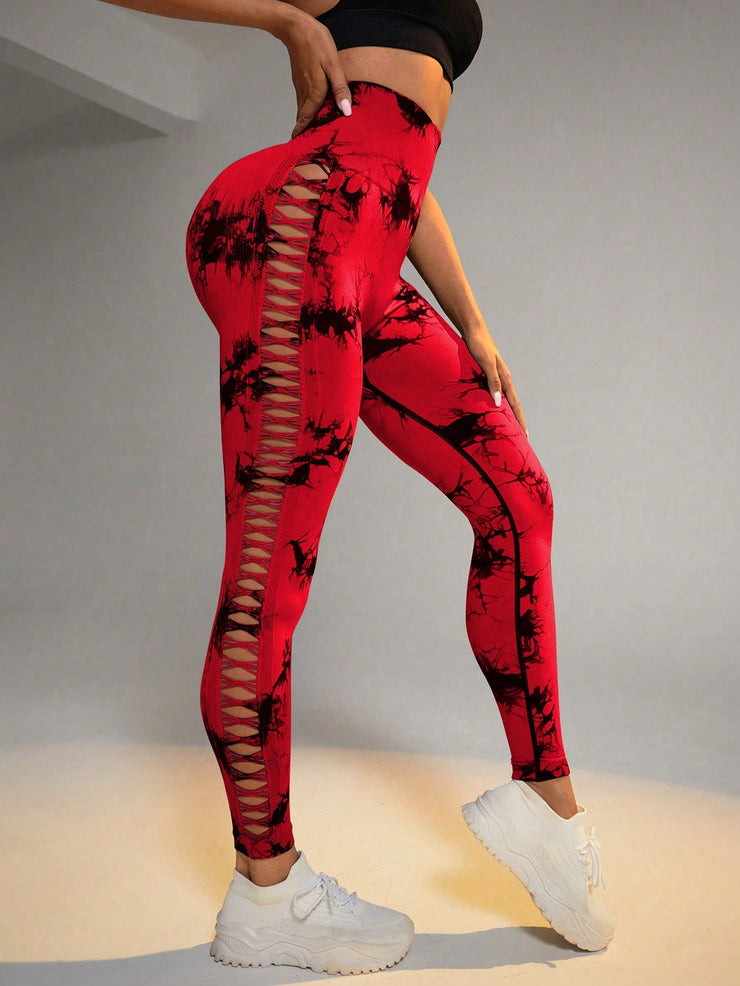 High Waist Tie Dye Yoga Pants