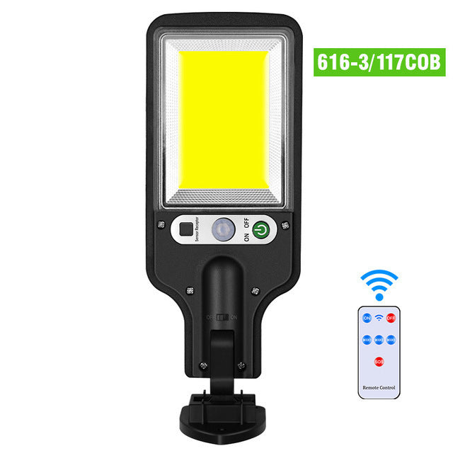 Outdoor Solar LED Wall Lamp – 28–117 LEDs/COB, Waterproof, With or Without Remote