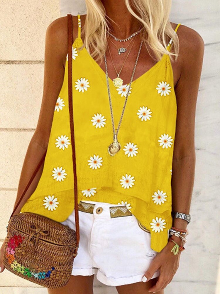 Dainty Daisy Print Boho Blouses - Koyers