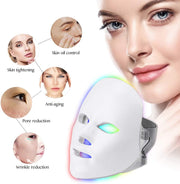 Maschera per Terapia della Luce LED Facciale – Dispositivo Ricaricabile per il Ringiovanimento e l'Illuminazione della Pelle