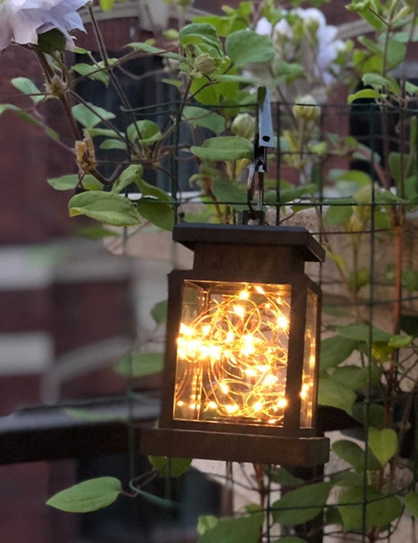 Solar Candle Lantern – Warm Light with LED Candle or Warm Light with String Lights