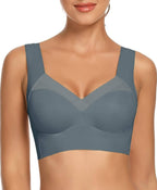No Underwire Padded Push Up Soft Back Seamless Bra - Koyers