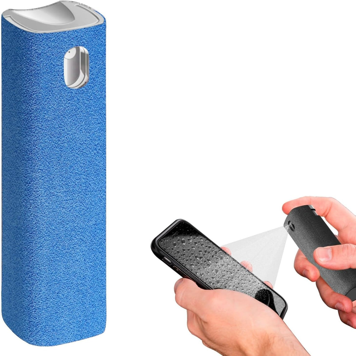 2-in-1 Screen Cleaner Kit for Phone & Computer – Dust Removal Microfiber Cloth Set