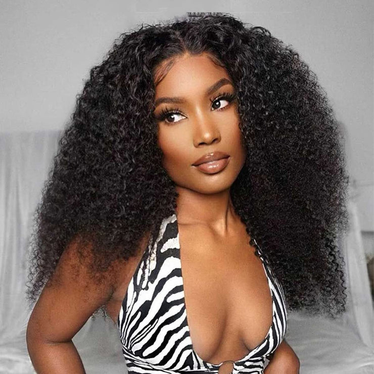 Human Hair Deep Wave Lace Front Wig Natural Look Pre-Plucked Hairline Soft Full Wig for Women
