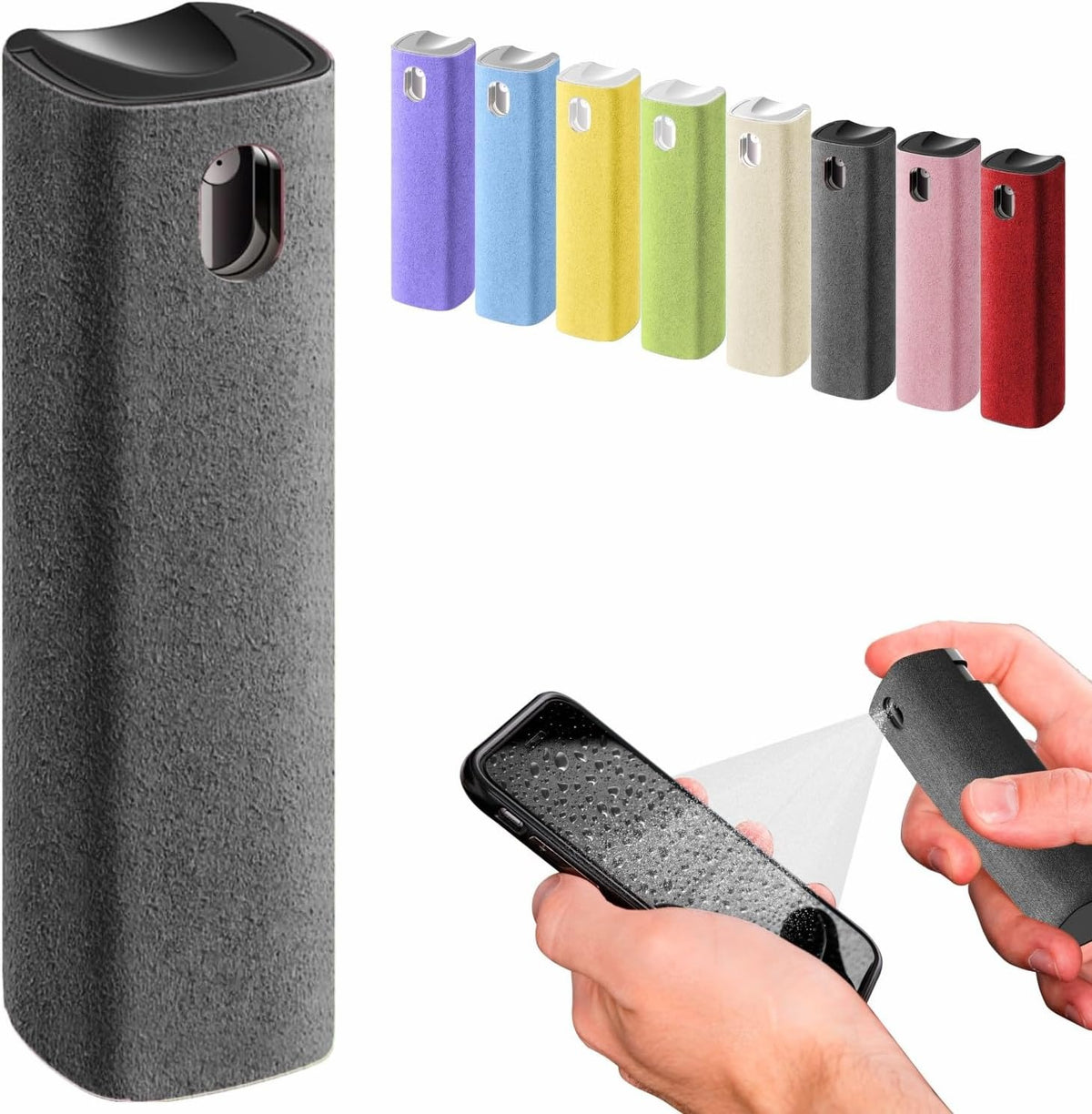 2-in-1 Screen Cleaner Kit for Phone & Computer – Dust Removal Microfiber Cloth Set