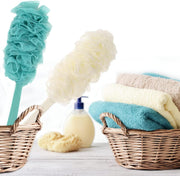 Long Handle Bath Shower Brush – Soft Mesh Back Scrubber for Gentle Exfoliation