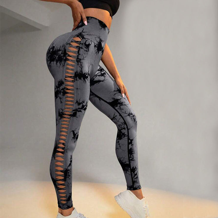 High Waist Tie Dye Yoga Pants