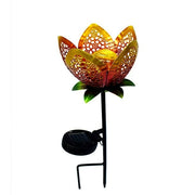 Flower Solar Lawn Light – Waterproof Metal Garden Decoration with Warm LED Glow